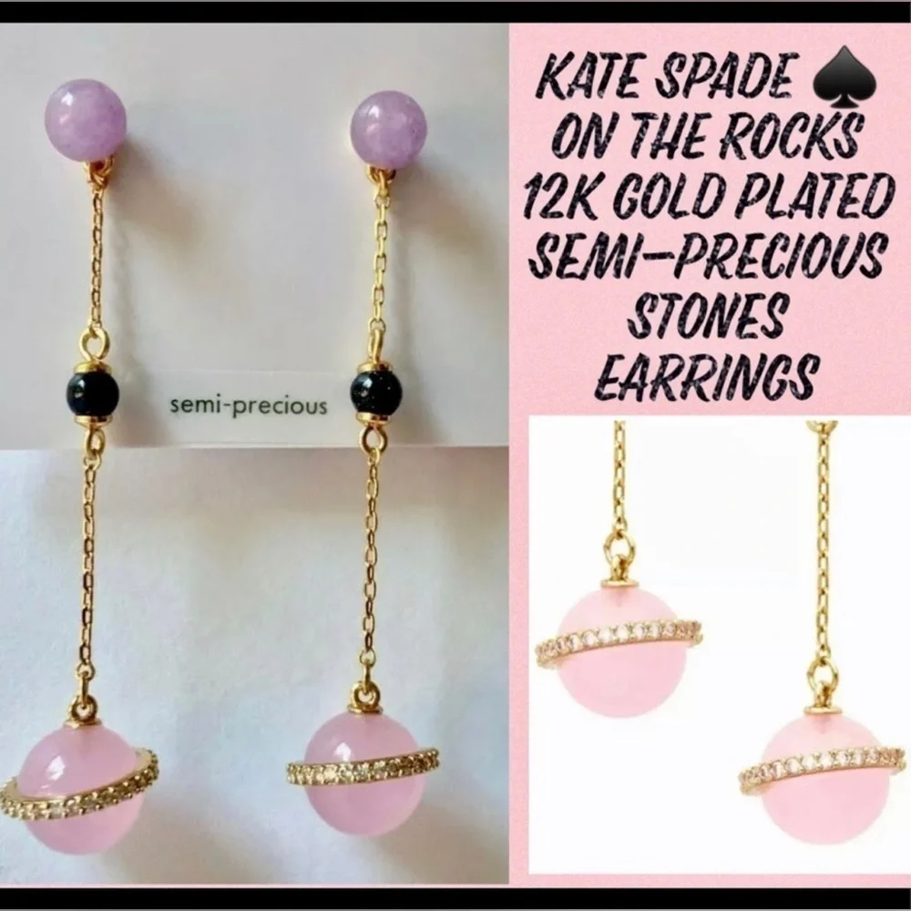 Kate Spade Authentic On the Rocks Linear Drop Earrings
